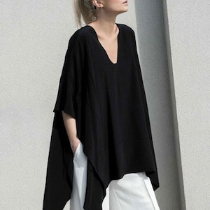 V-neck Irregular Loose T-shirt TB-TO-0200
