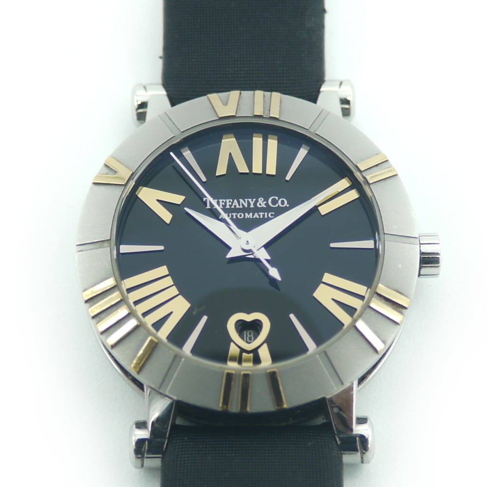Tiffany ATLASレディース腕時計 黒文字盤