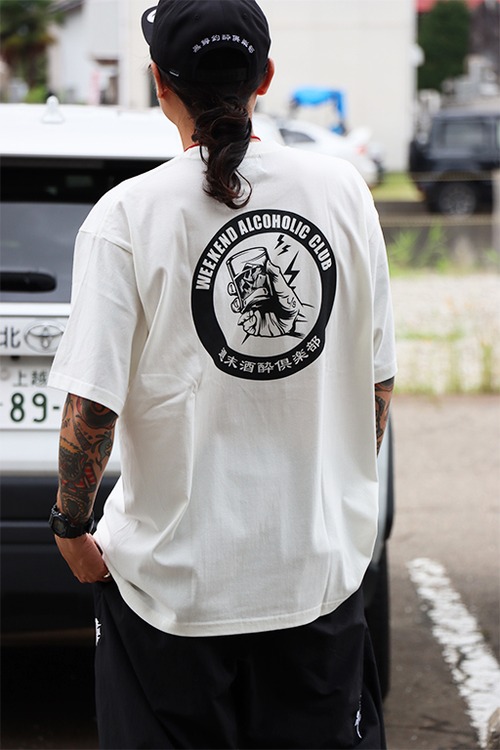 SLINK (スリンク) "WEEKEND ALCOHOLIC CLUB Circle Logo S/S Tee"(V.WHT)