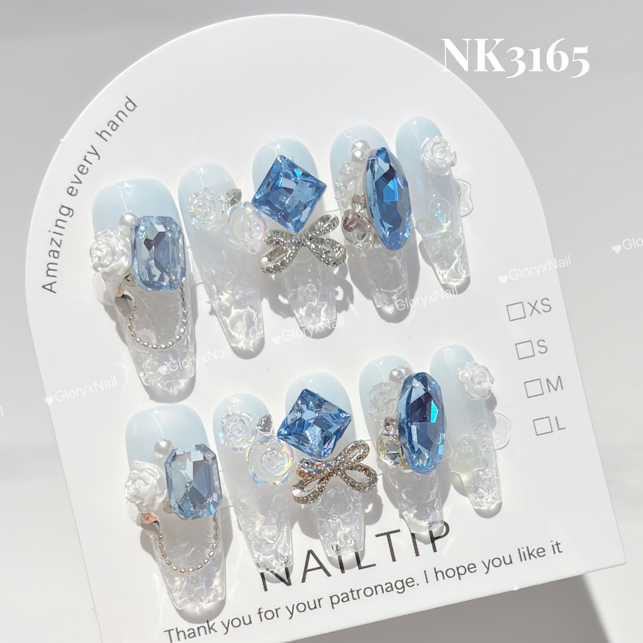 NK3165 ネイルチップ サイズXS/S/M