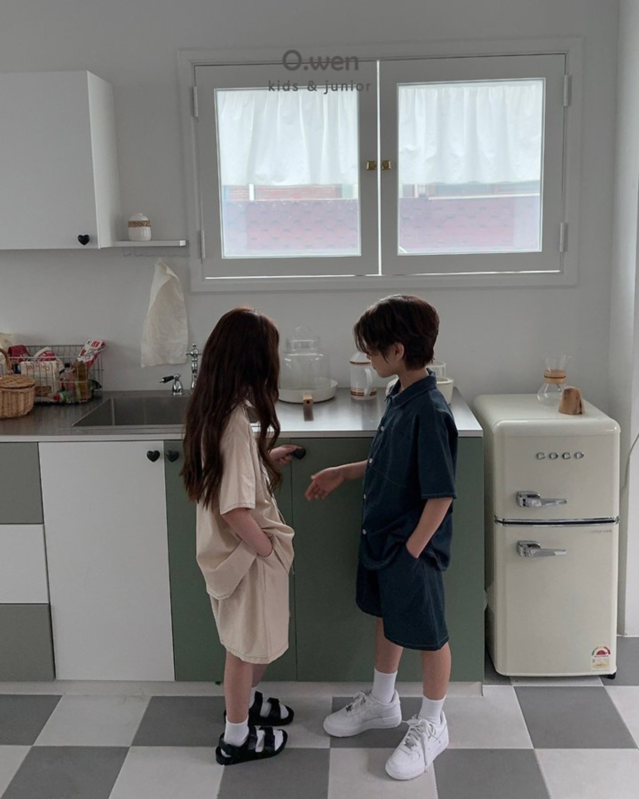 [O.wen] Stitch linen shirt set (JS/JM/JL/JXL) / [오웬] 스티치린넨셔츠세트 (JS/JM/JL/JXL)