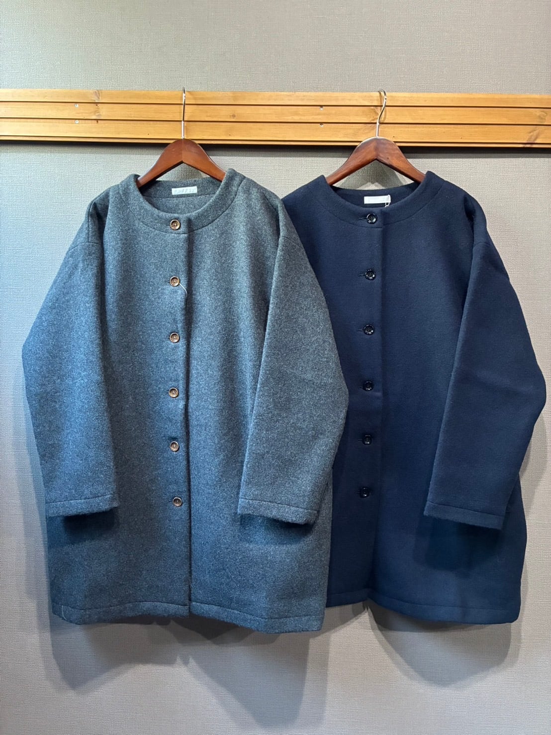 Commencement コメンスメント ウールコート ノーカラーコート