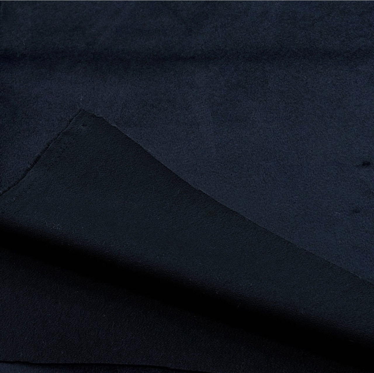 ★TB873◆2m◆ポリエステル100%カシミアタッチボンディング加工生地◆濃紺