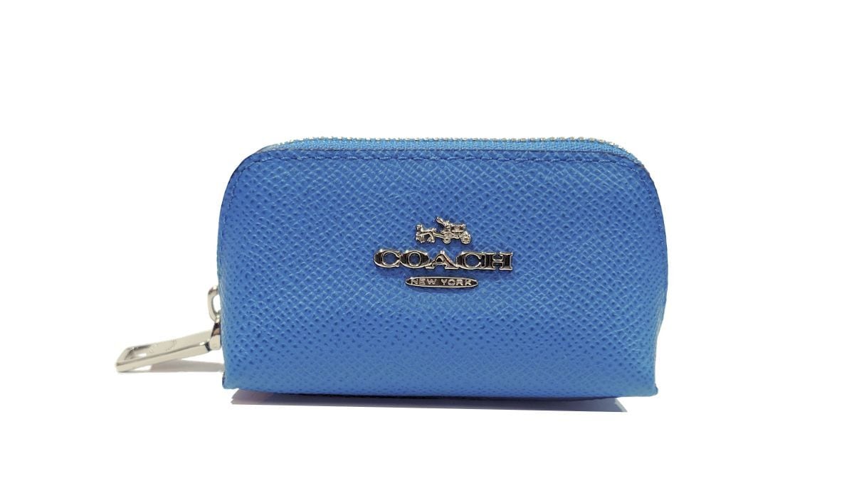 COACH コーチ レザー 三角 ミニ ポーチ コインケース 小銭入れ コスメ