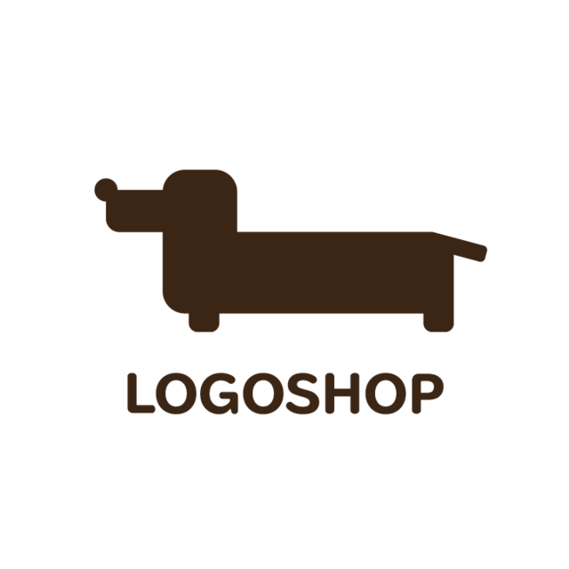 ダックスフンド 犬 動物 ペット かわいい ゆるい おしゃれ ペットショップ 動物病院 ショップ 店舗 ロゴマーク販売 デザインで選ぶならロゴ ショップ