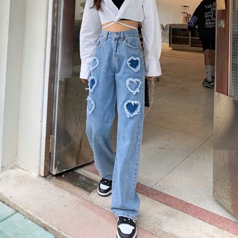 ジーンズ ルーズスプリングオータムスタイル薄手パンツ 春物 秋物 スーパーモール46406185336