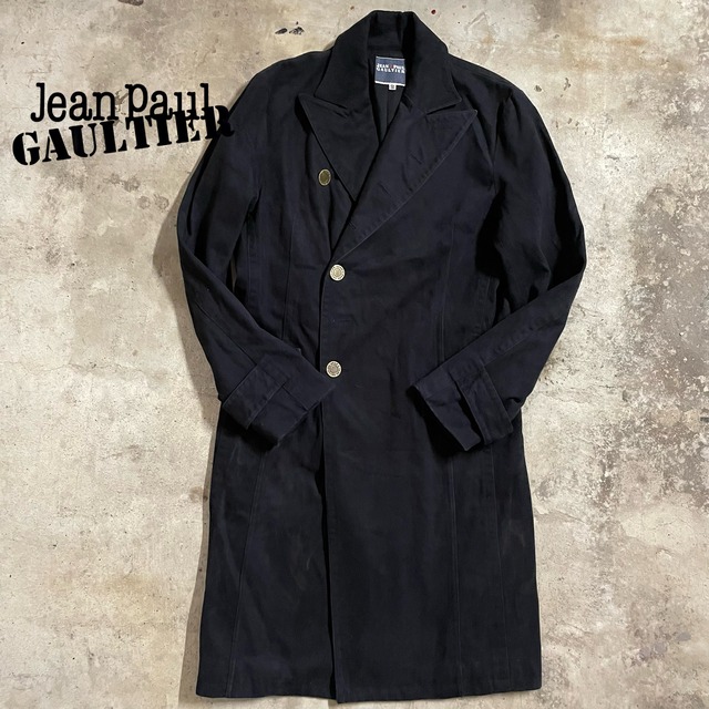 【JEAN PAUL GAULTIER】design cotton trenchcoat/ジャンポールゴルチエ デザイン コットン トレンチコート/lsize/#0723/osaka