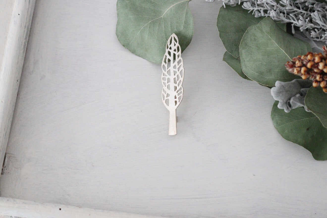 0202 イチョウの木 冬ブローチ 小