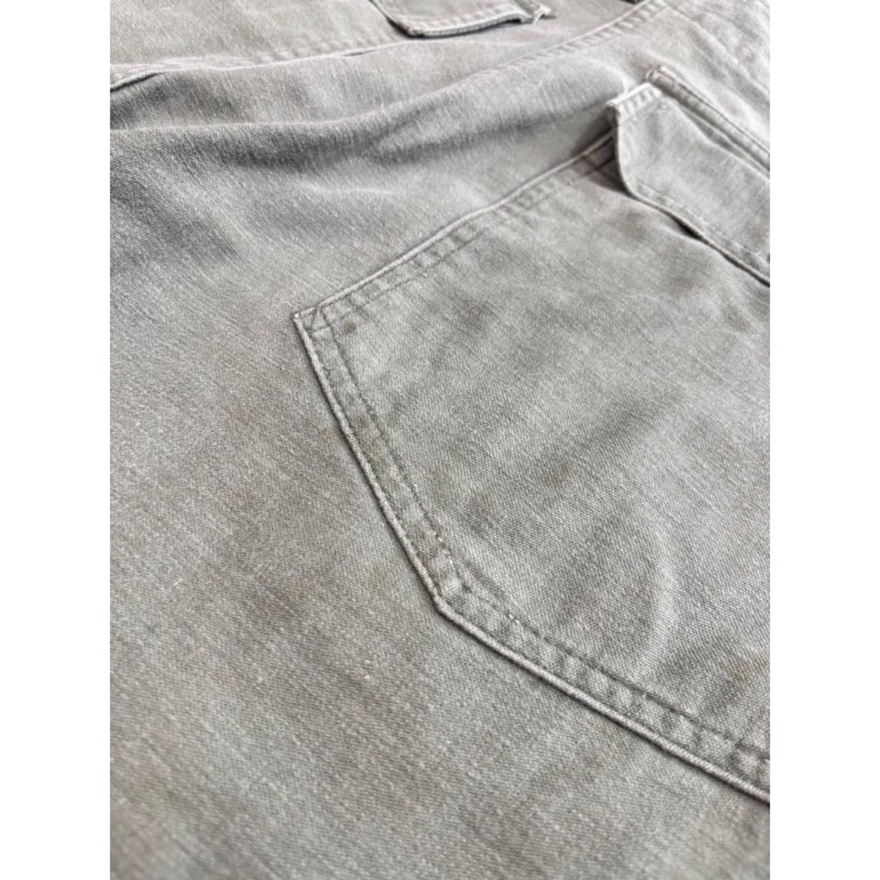 60〜70s US ARMY OG-107 COTTON SATEEN BAKER PANTS Size W32L31→W31L29