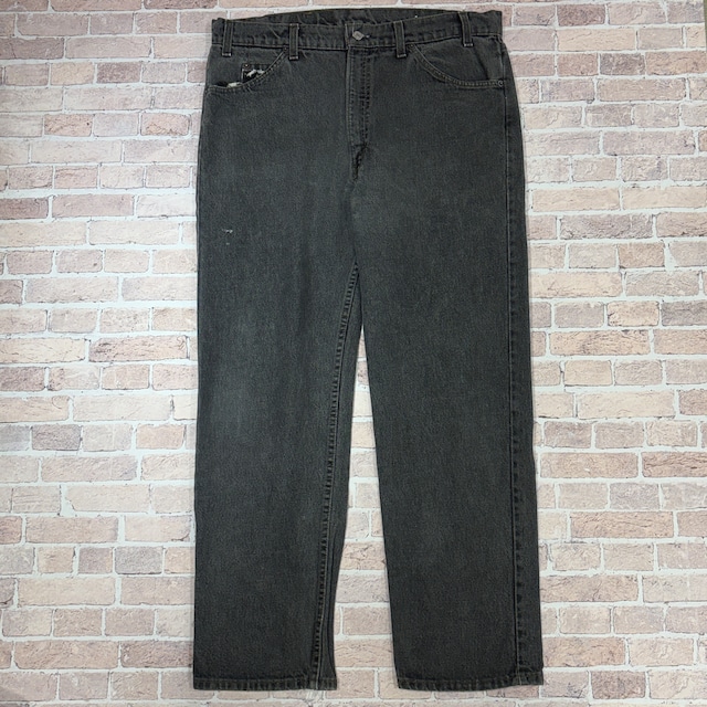 LEVI'S 505 DENIM PANT 先染めBLACK USA W36 L29.5
