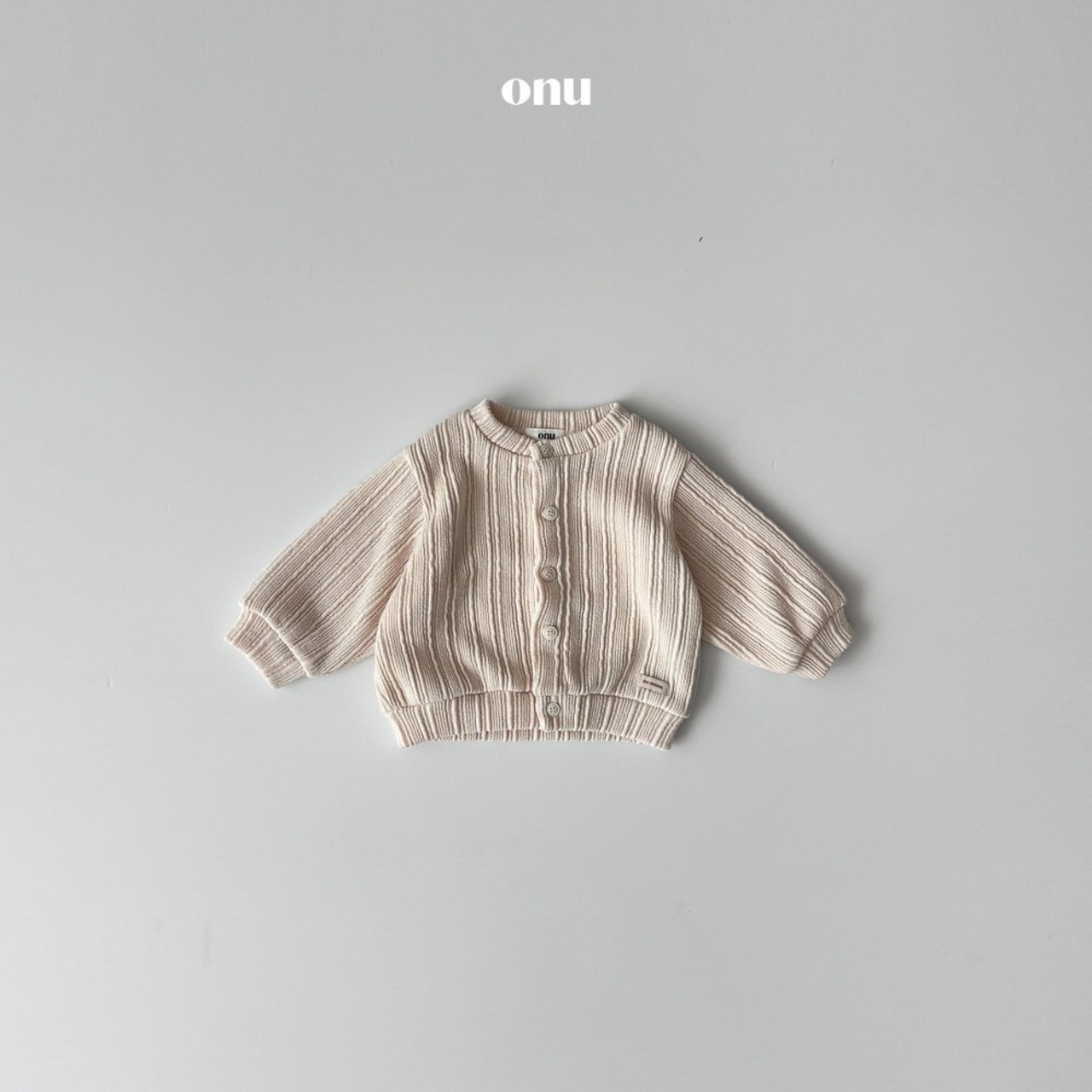 【ONU】 チュロスカーディガン／ アイボリー（80~100cm） - 1