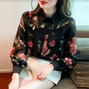 【送料無料】ブラウス 長袖 夏 透け感 シースルー エレガント系 きれいめ 大人可愛い こなれか感 プチプライス 花柄 30代 40代 レディースファッション 可愛い お出かけ 女子会 デイリーユース お茶会 お呼ばれ 授業参観 ガーリー系 フェミニン