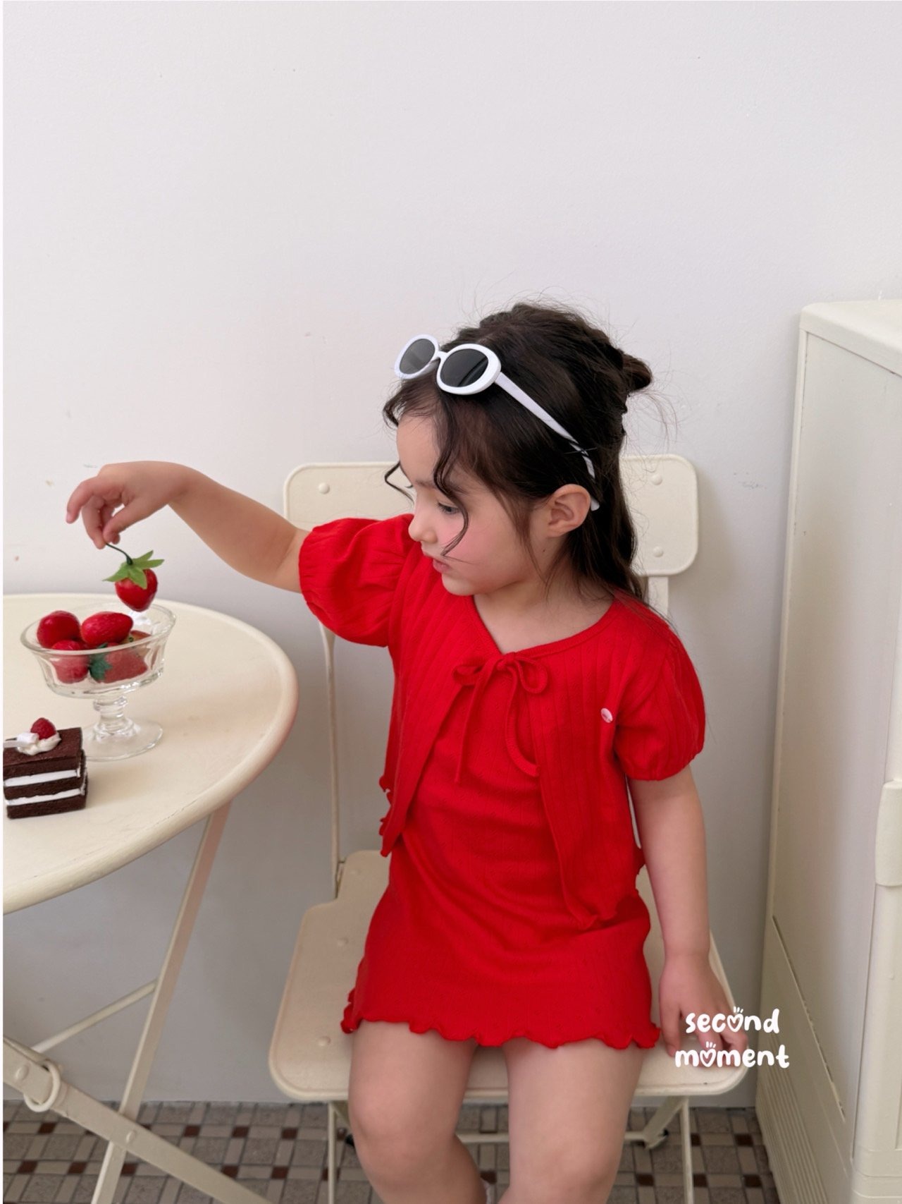 [second moment] Eyelet Dress Set-up (JS/JM/JL) / [세컨드모먼트] 아일렛원피스세트 (JS/JM/JL)