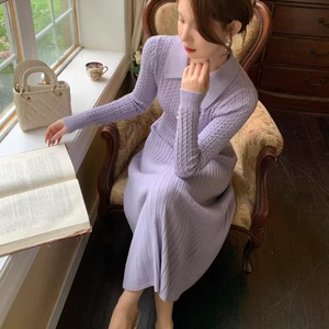 【送料無料】 ロングワンピ 4色 ニットワンピース ひざ丈 ミモレ 大きい 長袖 Vネック 襟付き Aライン フレア プルオーバー ニット エレガント 可愛い 大人可愛い きれいめ シンプル カジュアル コンサバ 華やか 大人 上品 おしゃれ お洒落 主役級 こなれ感 高見え 無地 秋 冬 レディース 女性用 ママ 20代 30代 40代 デート お出かけ 女子会 お呼ばれ 休日 お茶会 授業参観 着回し 普段使い ファッション コーデ スタイル 楽ちん 体型カバー 美脚 脚長 定番 垢抜け ママ服