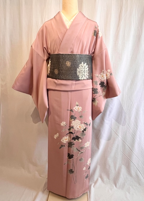 2286 高身長 加賀友禅 訪問着  一つ紋 袷単品 Houmongi (lined kimono)