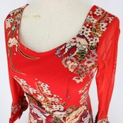 社交ダンス 衣装 スタンダード ドレス ワンピース パーティ衣装 レッド系 ゴールド系 赤 金 ICHIOKU イチオク ブラック系 グレイ系 黒 花柄 フラワー デザイン ダンス 映え 大きく広がる おしゃれ かわいい 女性用 トレンド ルームウェア お出かけ 結婚式 演出 ビビッドカラー ポリエステル ポリウレタン 伸縮性 お揃い コーディネート