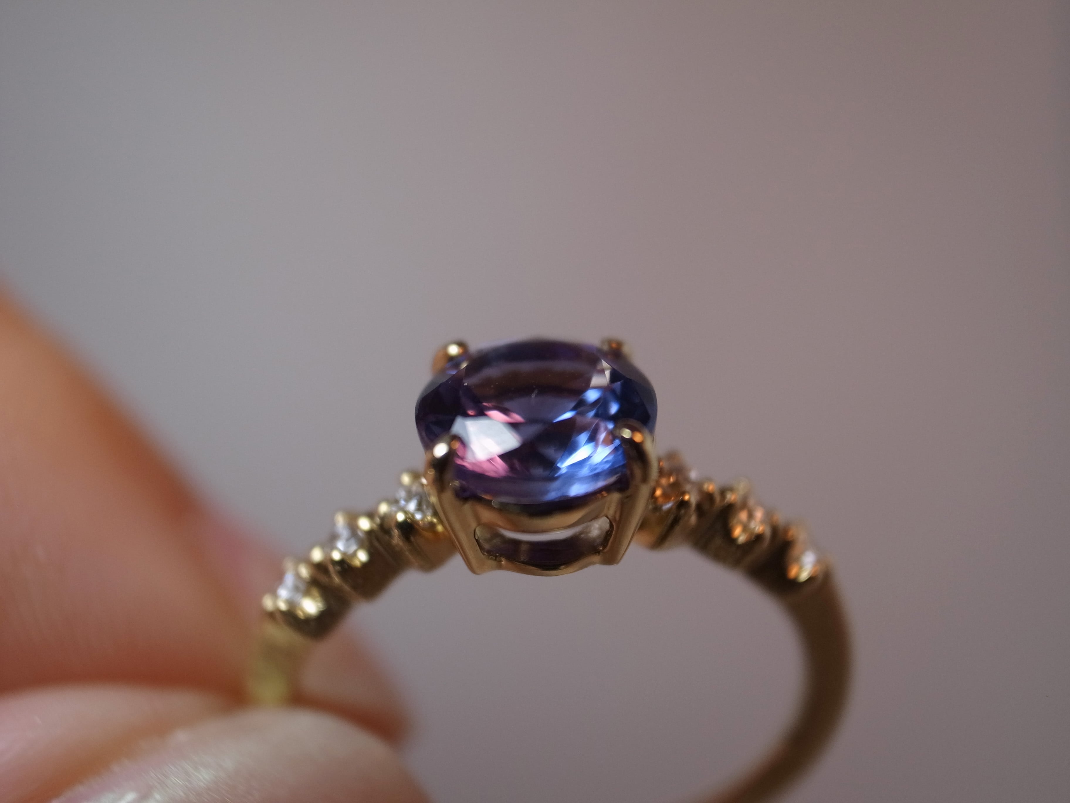 K18）Tanzanite Diamond (タンザナイト、ダイヤモンド) Ring | Thalatta