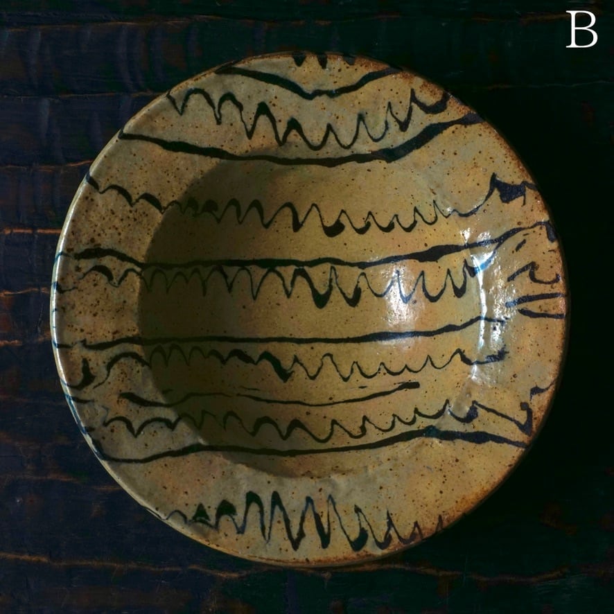 掛谷康樹　練上皿　民藝 掛谷康樹 練上手 5寸皿 | Linné