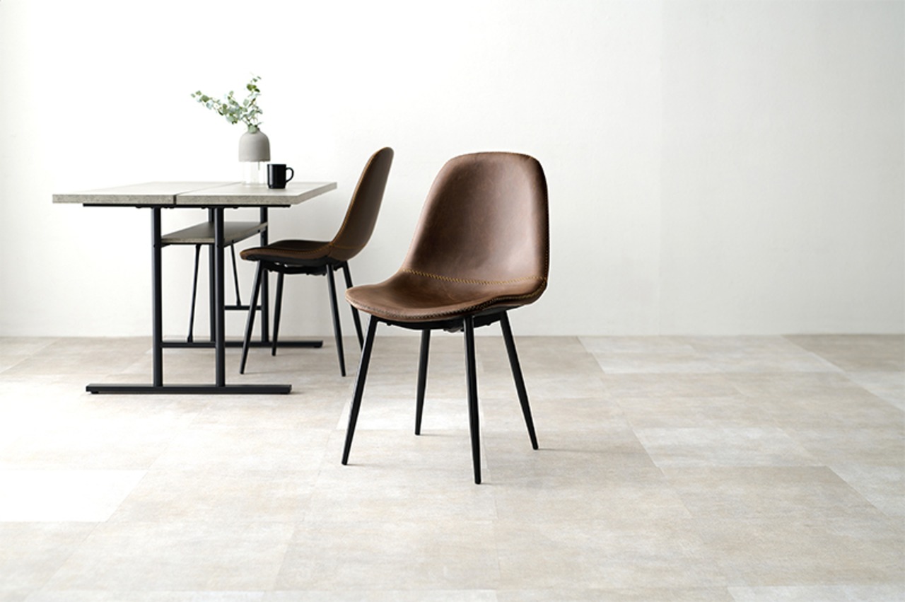 2脚セット 本革風 ヴィンテージ調 チェア