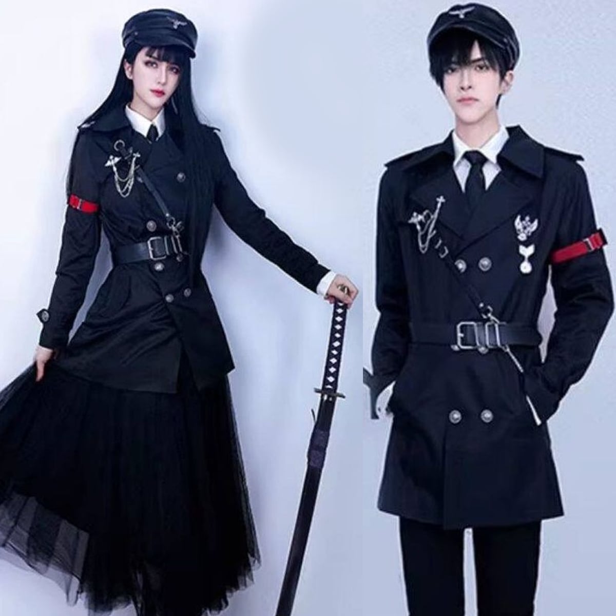 ゴシック軍服モチーフダブルブレストコート | Maiden's Rêve