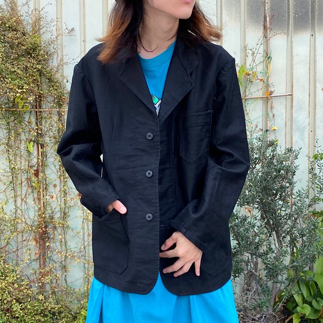 美品 〜50年代 50s LE VETEMENT DE FORCE ブラック モールスキン  