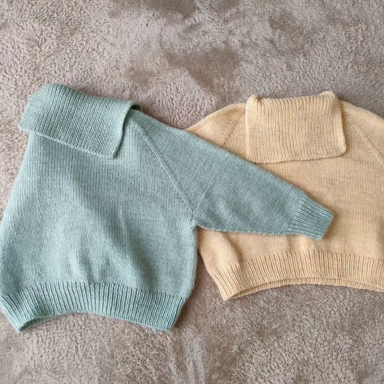 親子で着られるセーラーカラーニット子どもの90-100cm(S)｜Tororino