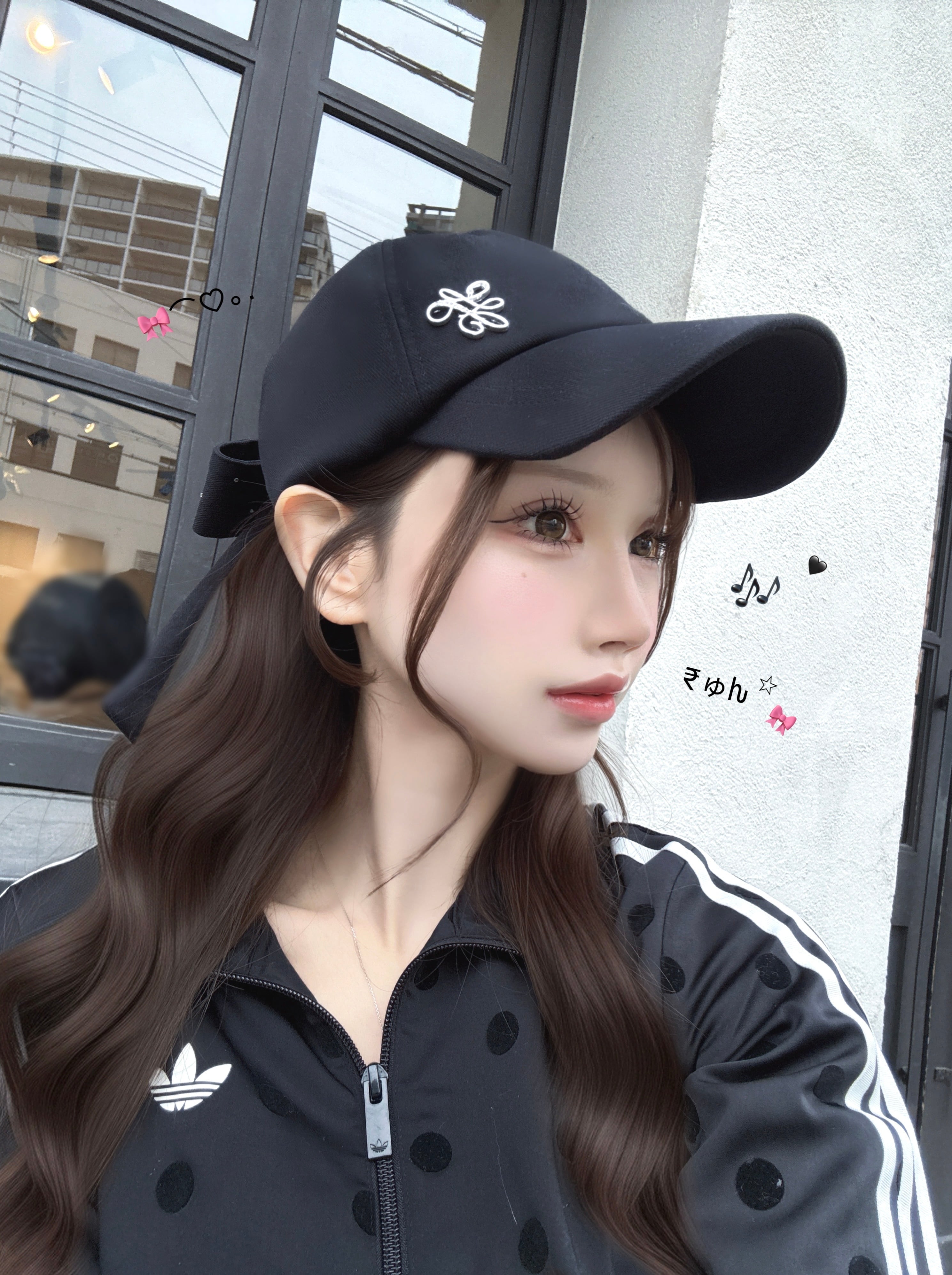 Lumignon back ribbon cap ルミニョンキャップ　ブラック Lumignon original ♥ Lumignon back ribbon cap【ブラック】 | Lumignon
