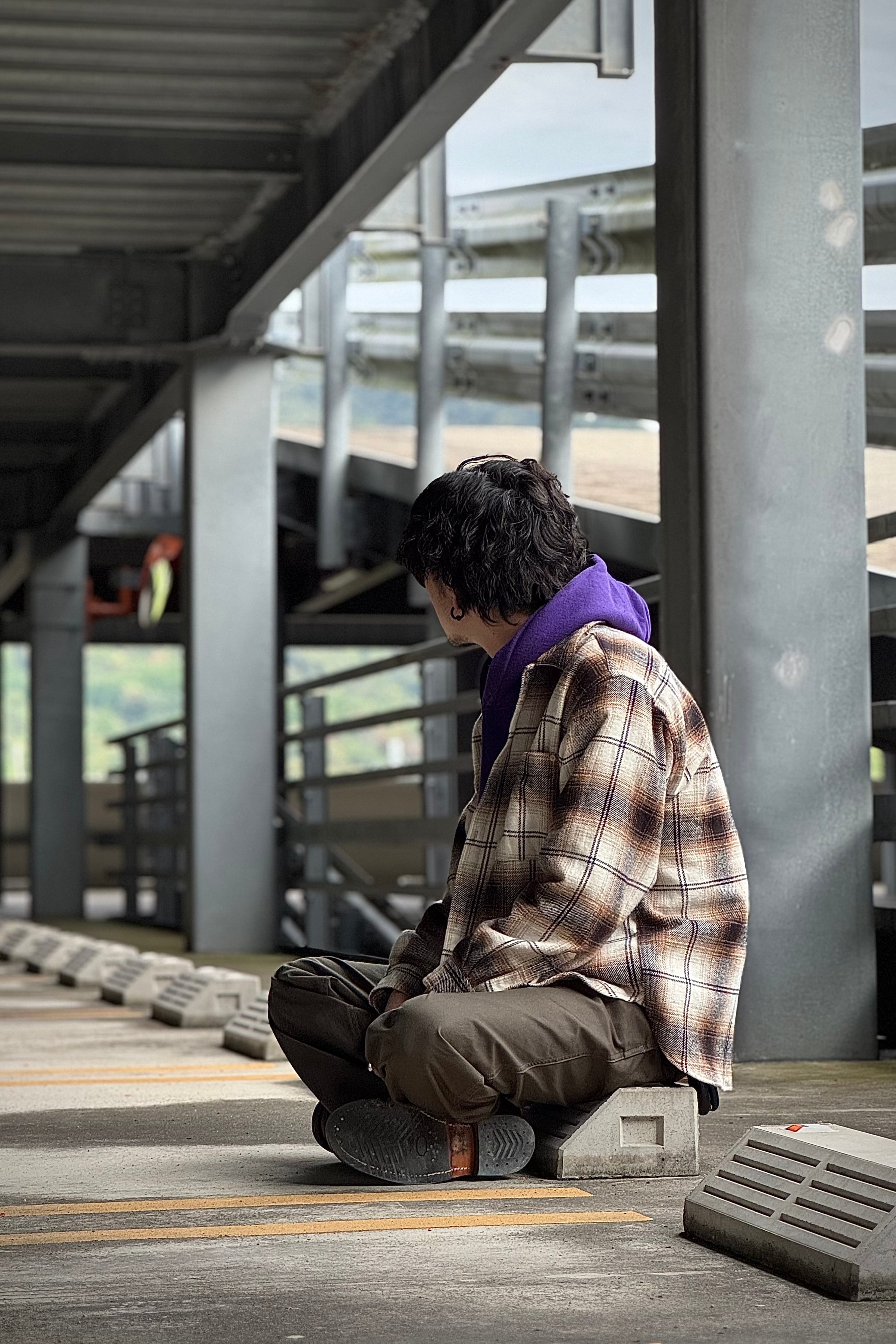 ANACHRONORM×MAMBO 30th Anniversary OMBRE CHECK WIDE FLANNEL SHIRTS