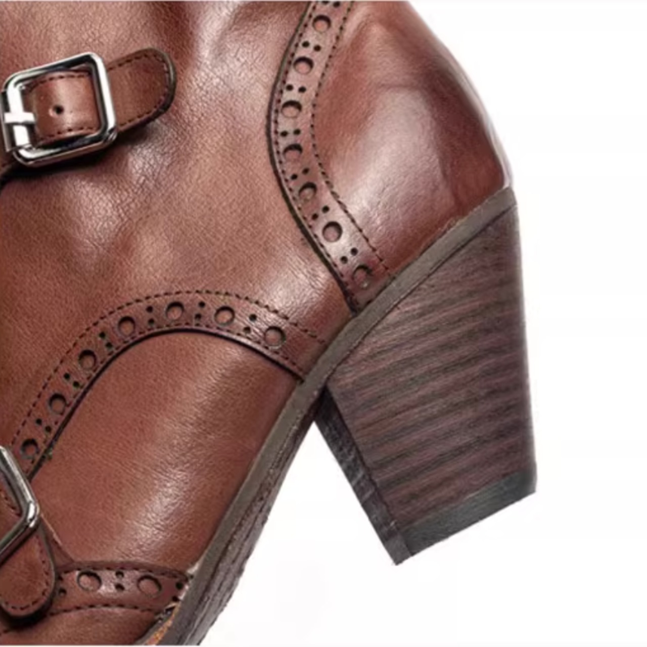 ウイングチップ サイドジップ ショートブーツ  00076・画像7