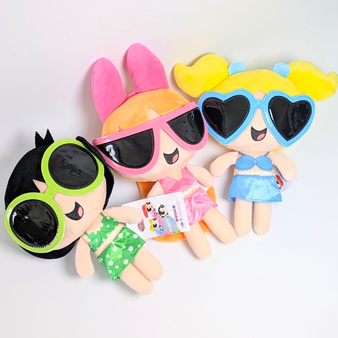 【 The Powerpuff Girls ( パワーパフガールズ ) 】 プラッシュ サングラスSummer ver. / ぬいぐるみ / マスコット 〚アメリカン雑貨 アメトイ〛