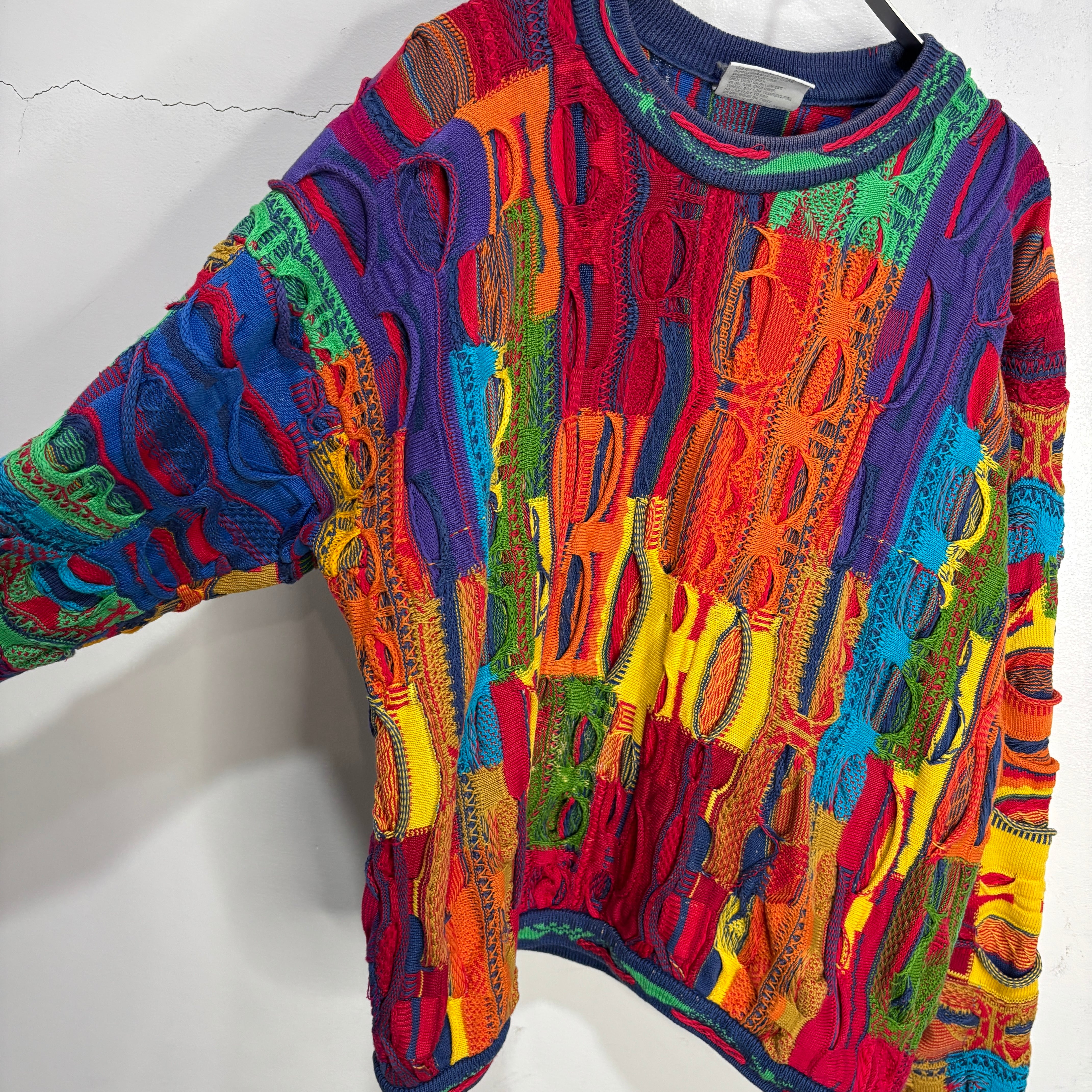 90s COOGI クージー 3Dニット 総柄ニット オーストラリア製 S 90s COOGI クージー 3Dニット 総柄ニット オーストラリア製 S