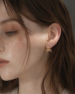 Chélier | amel ribbon hoop pierce _ SV925