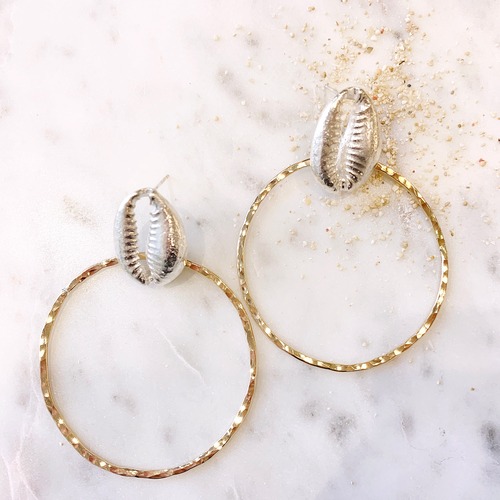 shell hoop earrings