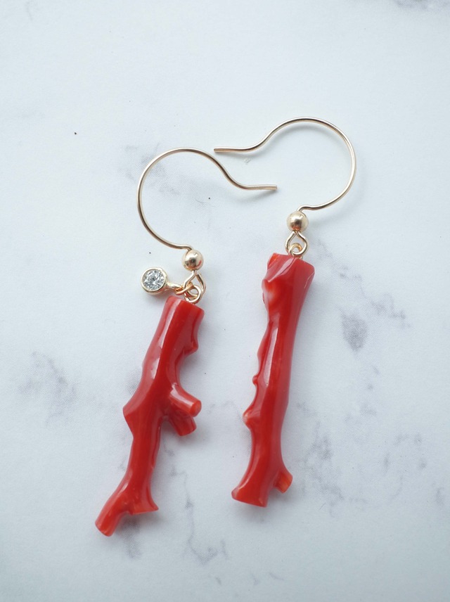 Red Coral Earrings - 5