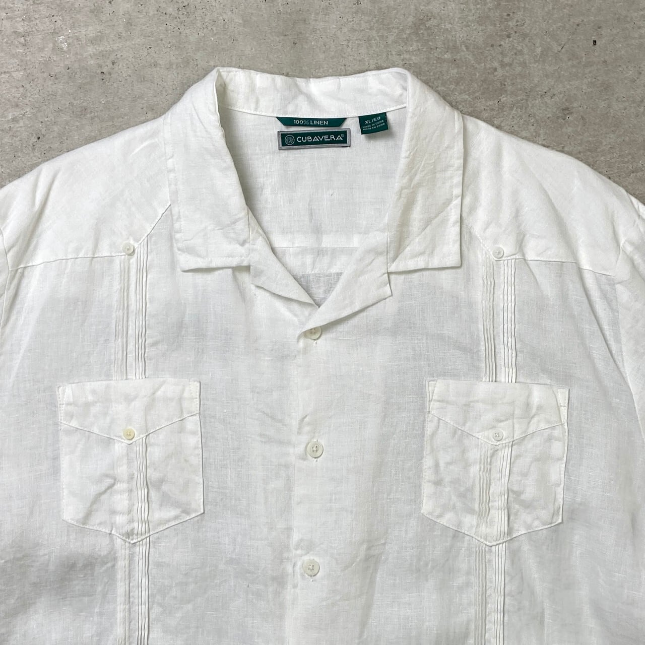 CUBAVERA リネンキューバシャツ オープンカラーシャツ メンズXL 古着