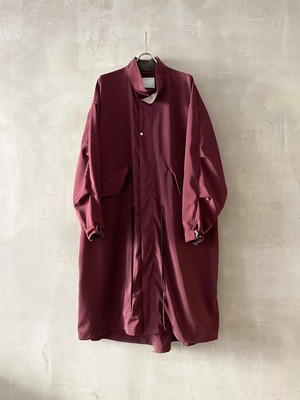 T/f Lv7 polyester twill fishtail coat - dark plum
