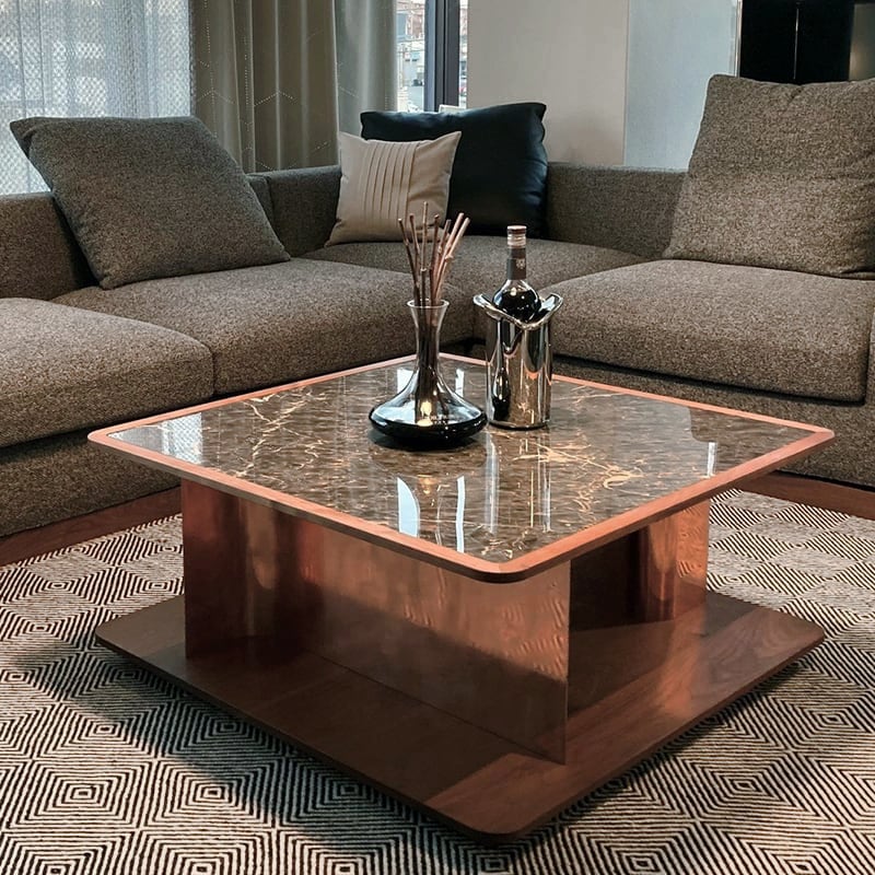 モンタナ リビングテーブル 大理石天板 L［リアルスタイル］ | REAL