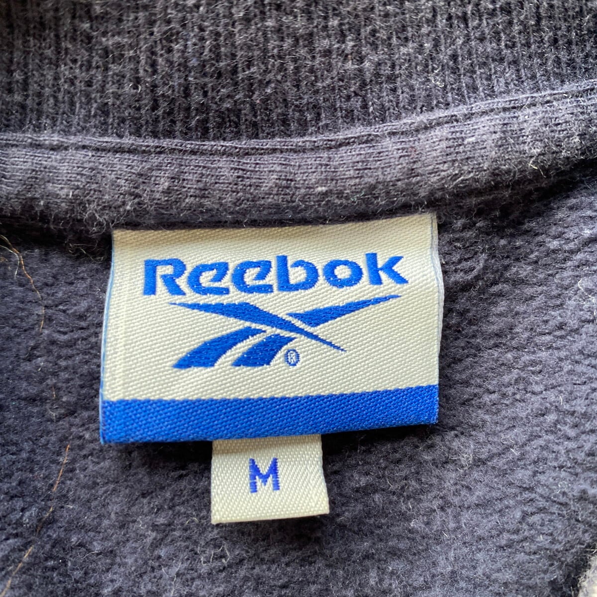 リーボック  ビッグ刺繍ロゴ  スウェット  袖刺繍  ネイビー  L  192