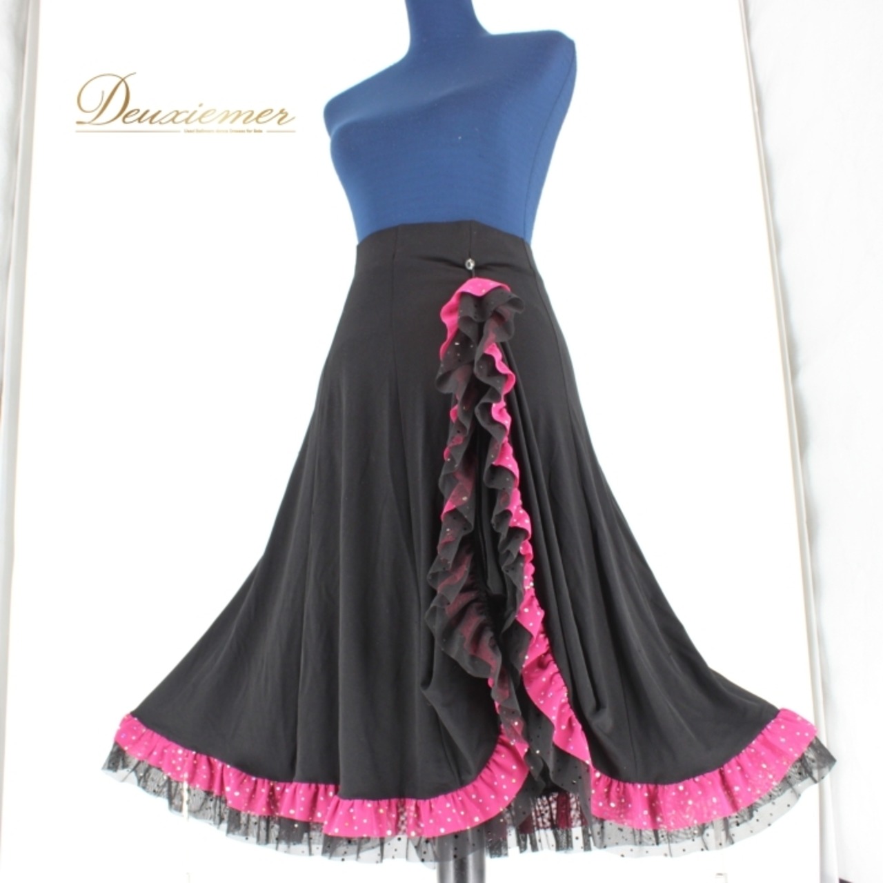 社交ダンス 衣装 スタンダード スカート レッスンウェア 女性用 レディース オールシーズン ピンク系 ブラック系 キラキラ ホログラム レース 黒 ボトム スカートロング ダンス用 スポーツウェア おしゃれ かわいい トレーニング 練習着 踊りやすい