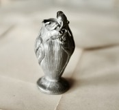 1900s フランス エタン 灰色の蘭と灰色花瓶 アンティーク