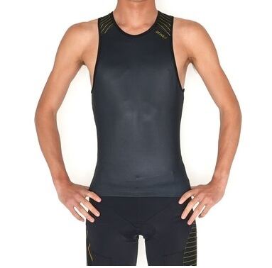 2XU Tri Rear Zip Top/Short Men's[メンズ] MX5482a MX4685b BLK/GLD