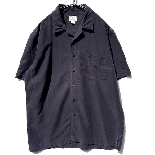 【SOLITUDE】Vintage S/S Open Collar Silk Shirt【1990s-】