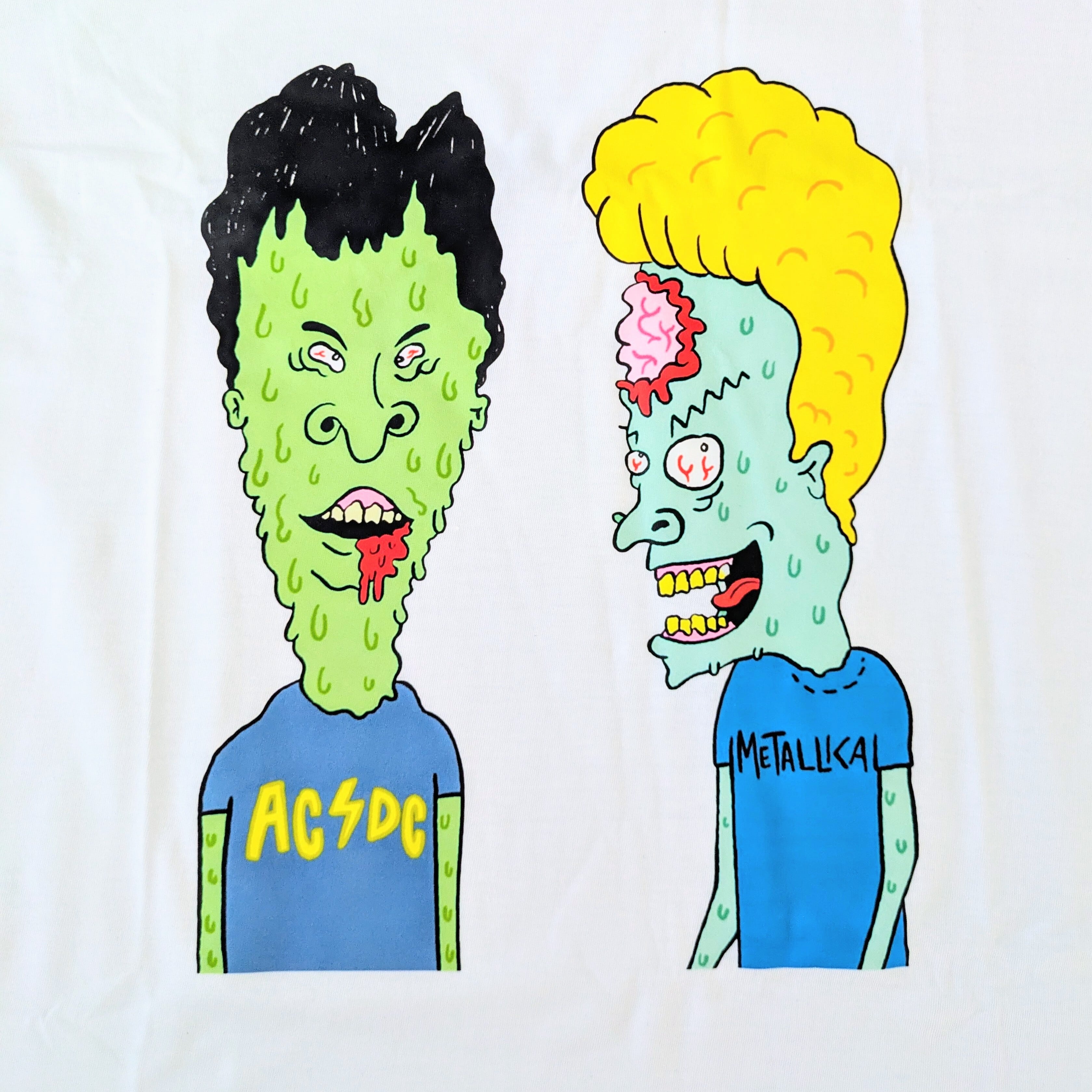 【 Beavis and Butt-Head(ビーバスアンドバットヘッド)】  ZOMBIE / ACDC / METALLICA  Tシャツ / MTV  〚アメリカン雑貨 アメトイ〛