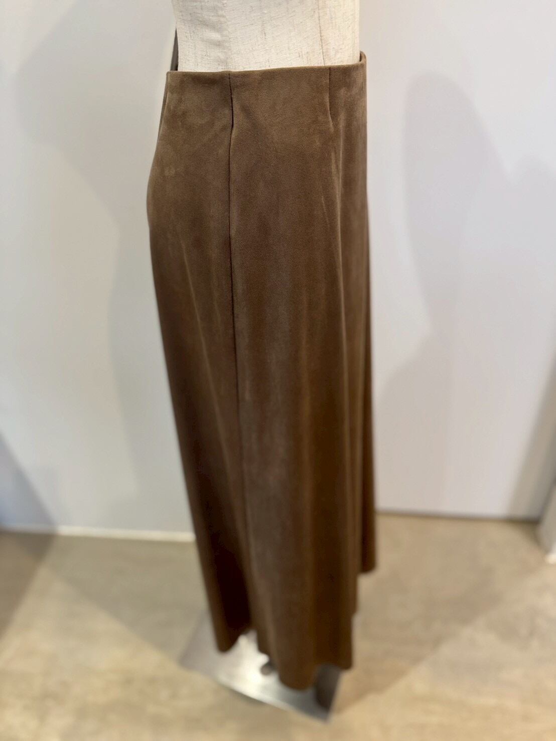 【cafune】フェイクスエードロングスカート　545612