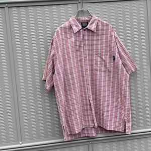 -USED- VANS CHECK SHIRTS -PINK,RED,BROWN- [L]