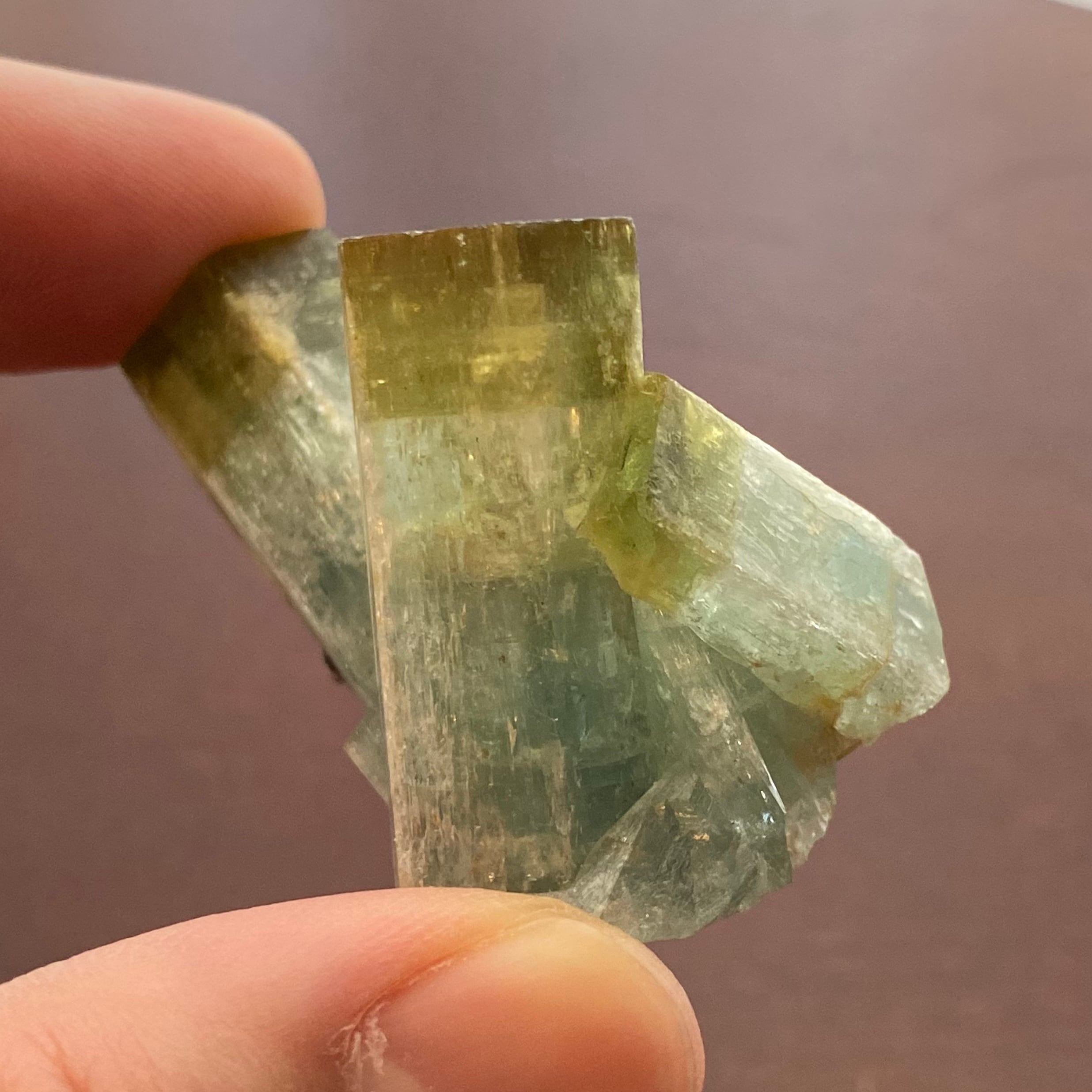 バイカラーベリル【Bi-colored Beryl】ナミビア産 | PEANUTS MINERALS