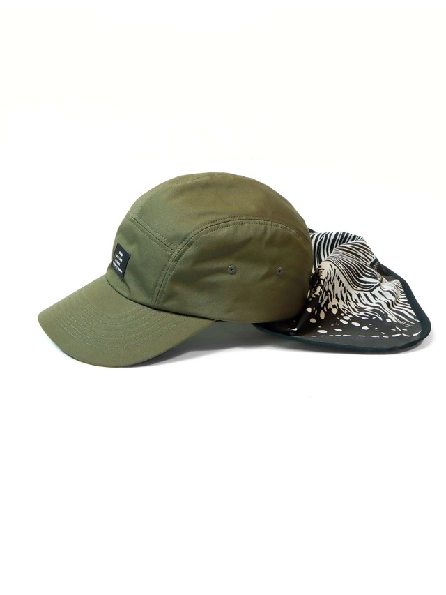 halo commodity × SHAKU HUNTER DRIFT CAP w/ Neck Shield OLIVE