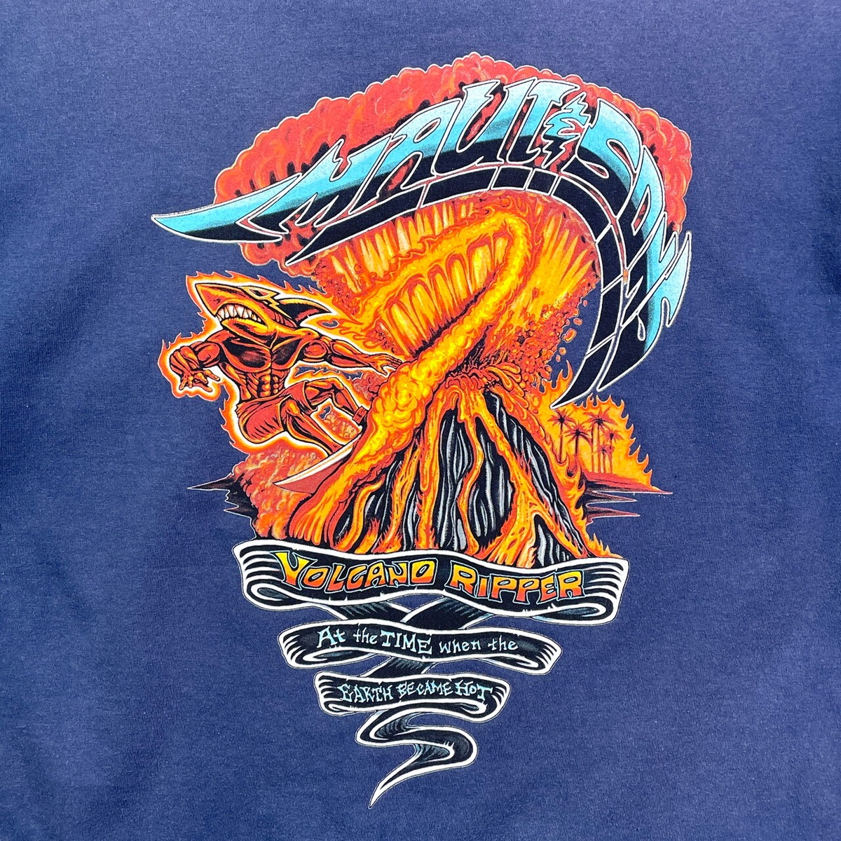 90年代 MAUI and SONs サーフ プリントTシャツ メンズM-L相当 古着 90s 