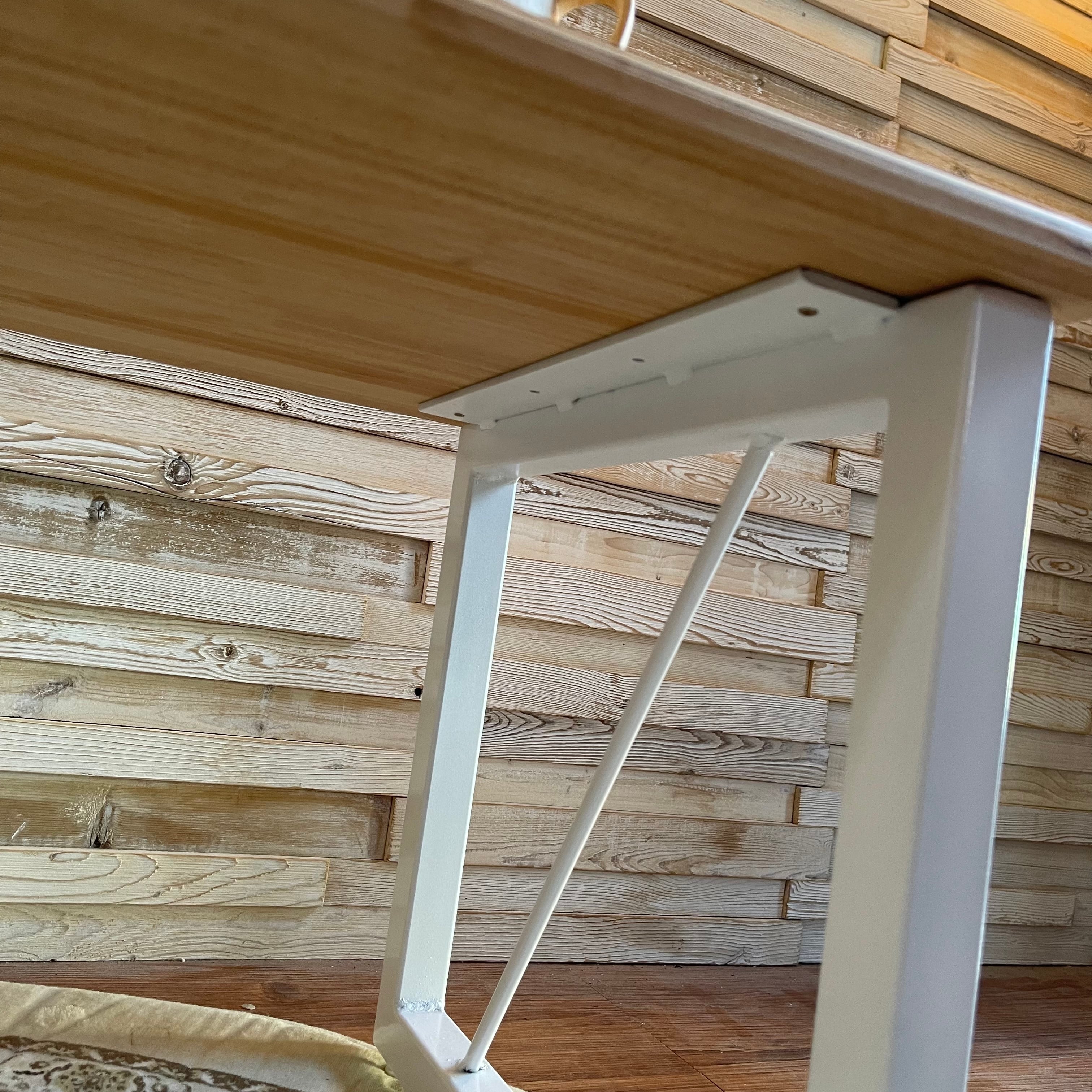 白 アイアン 脚 おしゃれ テーブル A アイアン家具 パソコン台