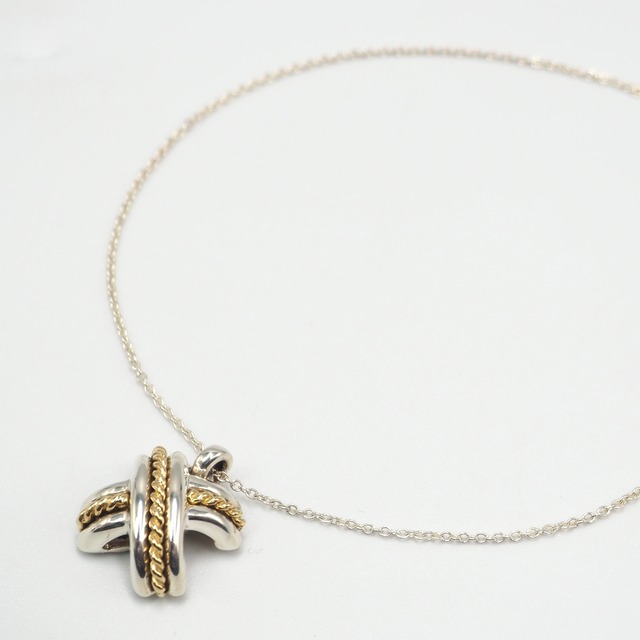 3/9掲載 Tiffany&Co. シグネチャーコンビ ネックレス シルバー925 K18 ティファニー